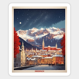 Innsbruck Austria Starry Night Vintage Travel Retro Tourism Magnet